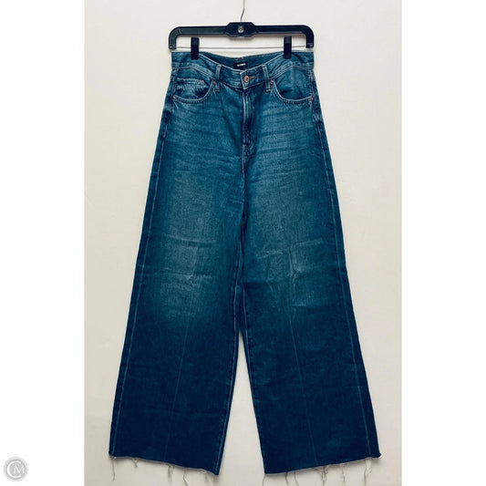 Jeans Wide Leg By Express In Blue Denim, Size: 8