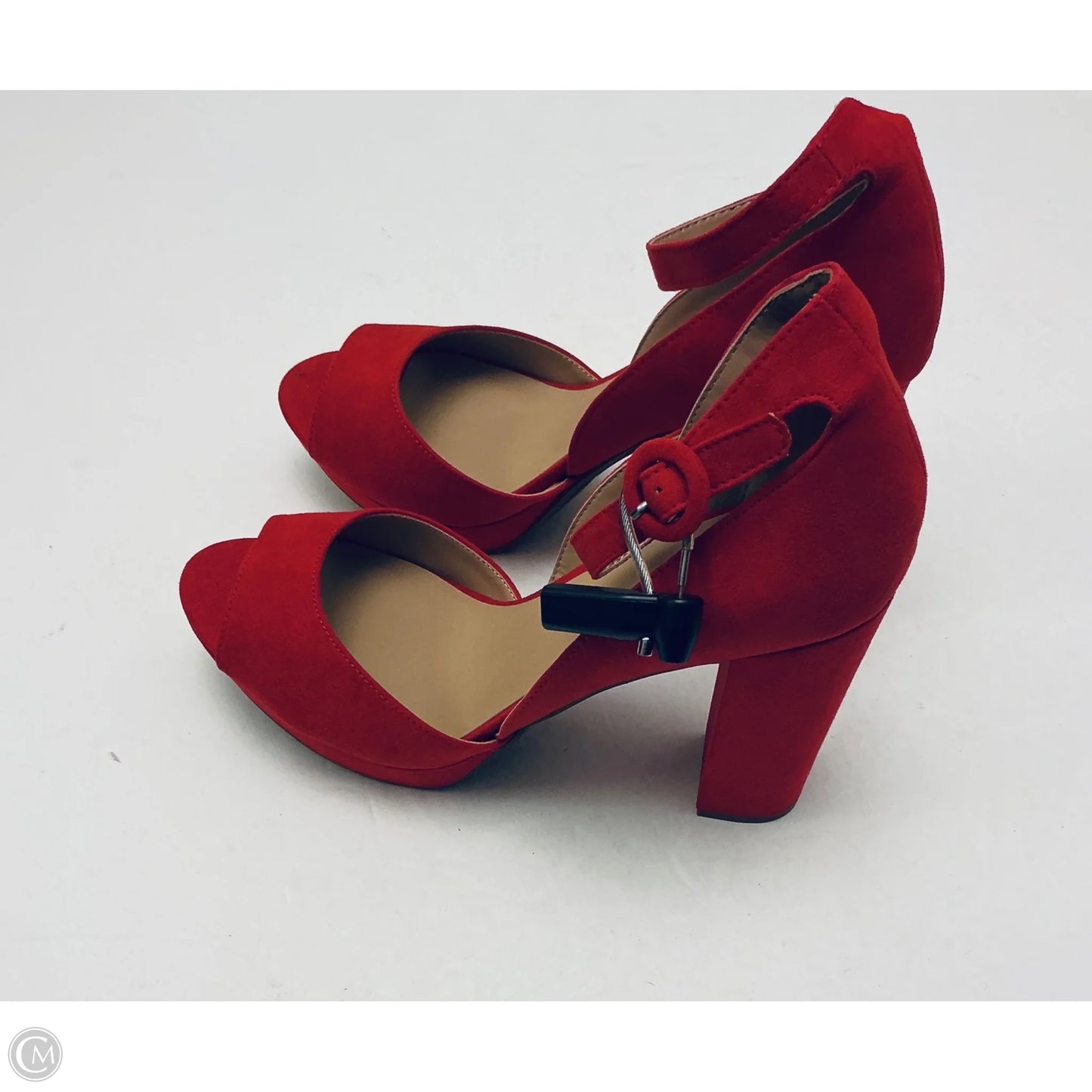 Sandals Heels Platform By Cmc In Red, Size: 10