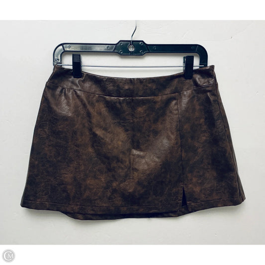 Skirt Mini & Short By Cme In Brown, Size: L
