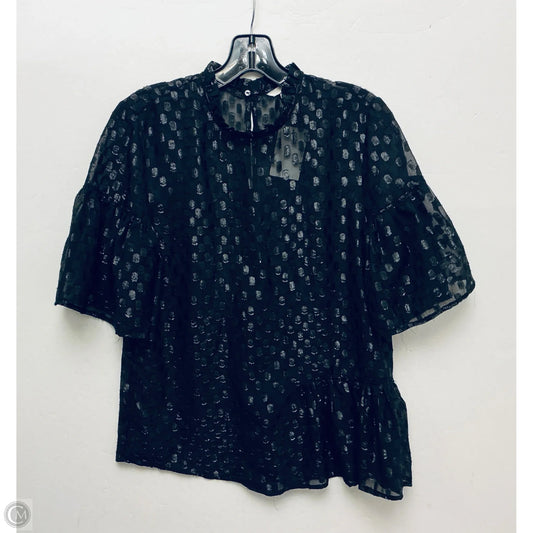 Top Short Sleeve By H&m In Black, Size: M