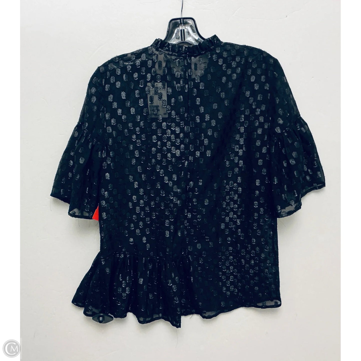 Top Short Sleeve By H&m In Black, Size: M