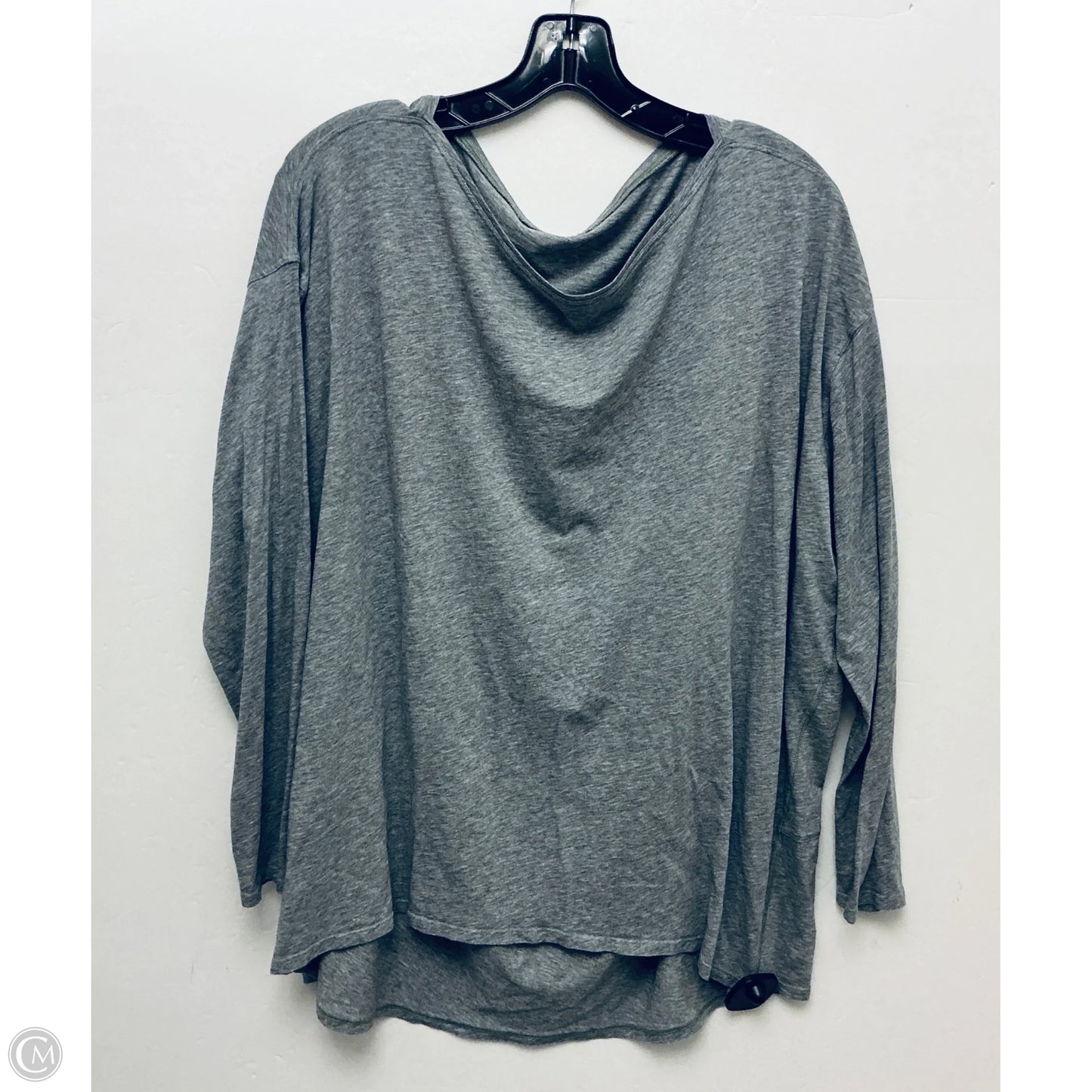 Athletic Top Long Sleeve Collar By Lululemon In Grey, Size: L