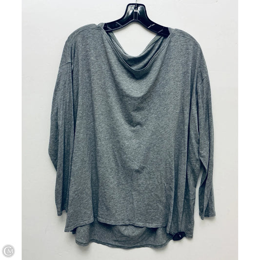 Athletic Top Long Sleeve Collar By Lululemon In Grey, Size: L