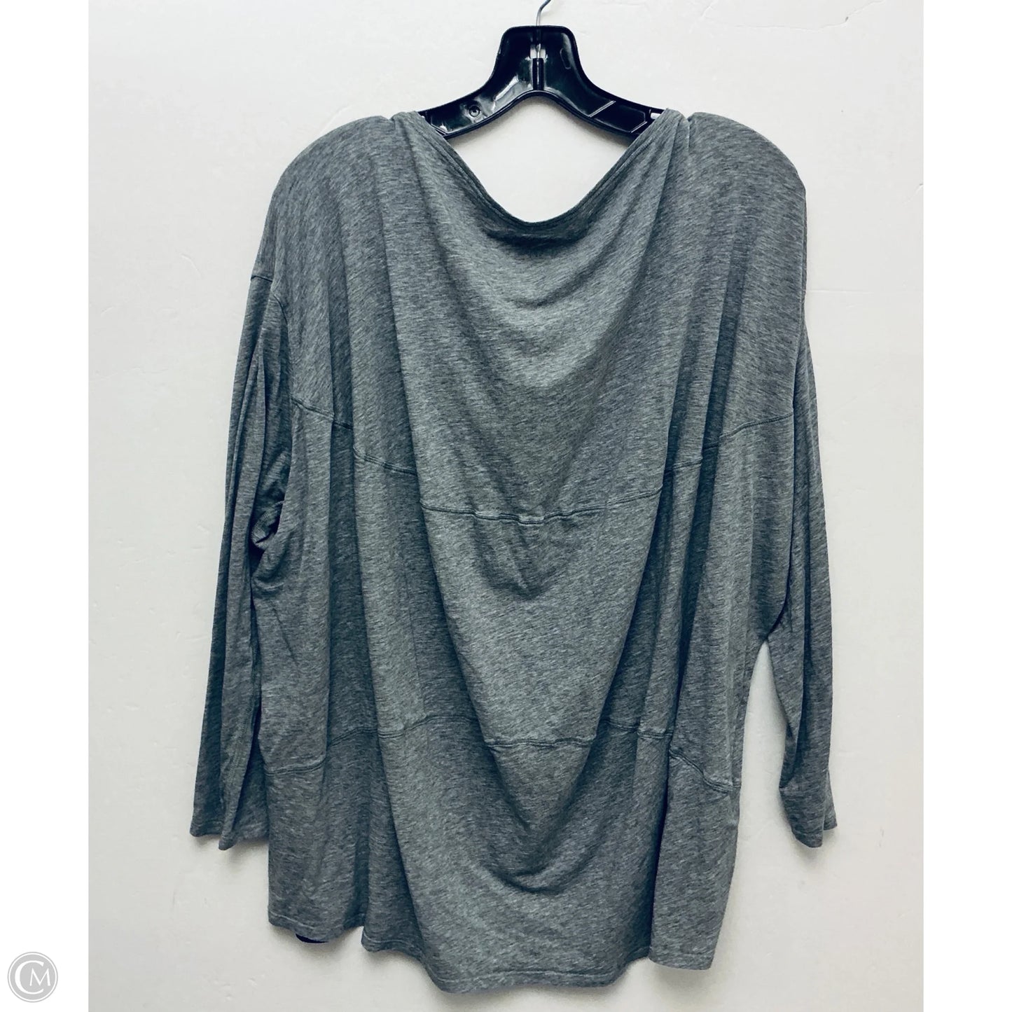 Athletic Top Long Sleeve Collar By Lululemon In Grey, Size: L