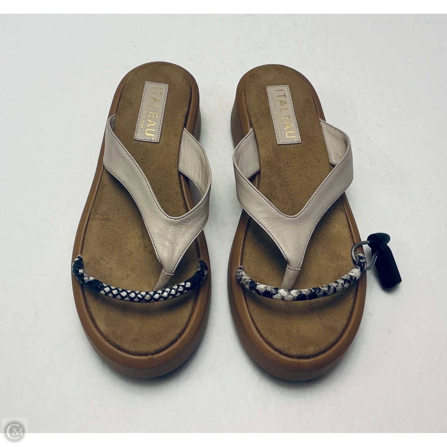 Sandals Heels Wedge By Cmc In Brown, Size: 9