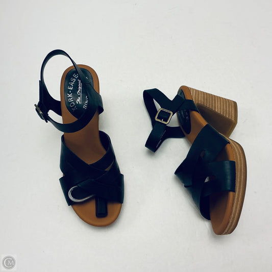 Sandals Heels Platform By Kork Ease In Black, Size: 6