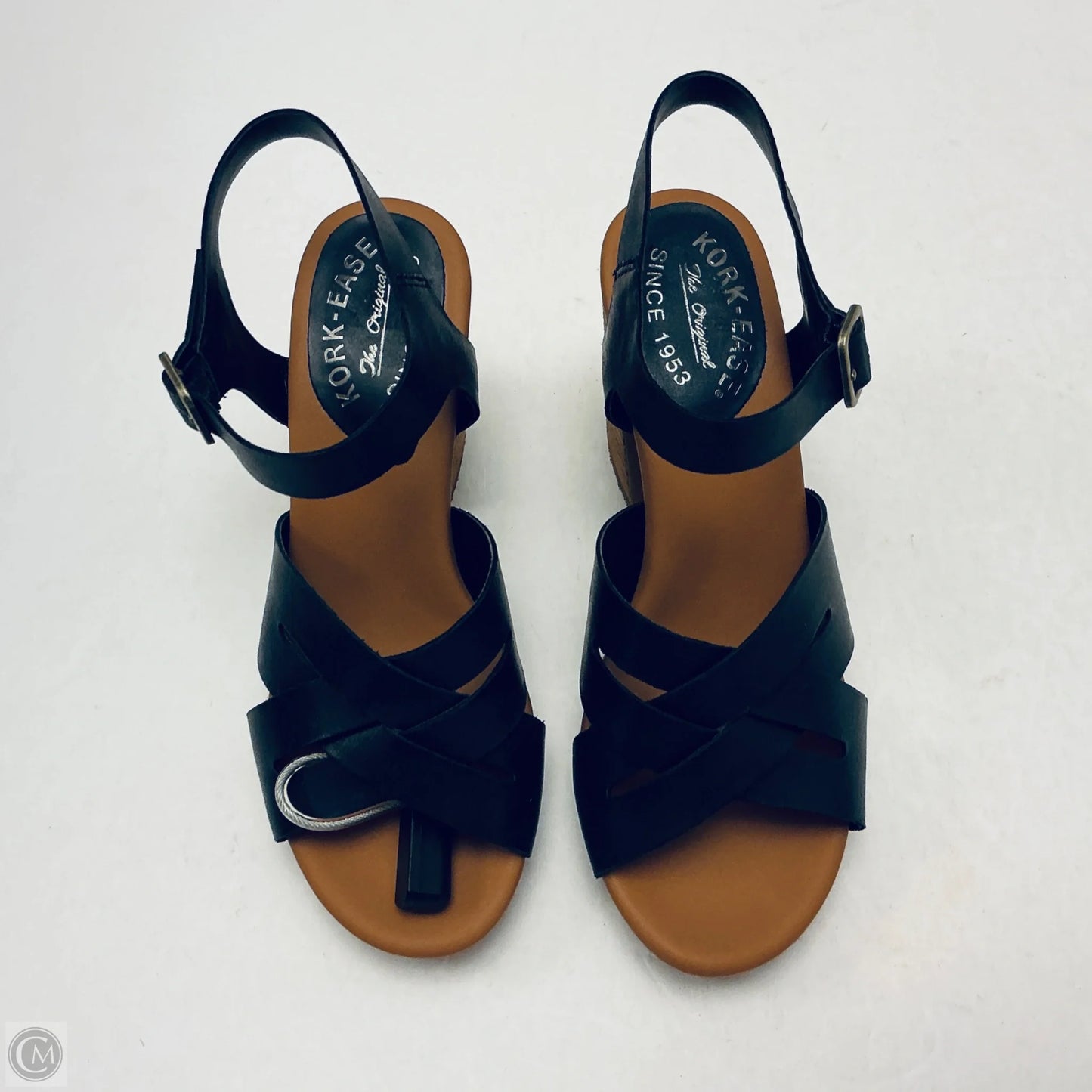 Sandals Heels Platform By Kork Ease In Black, Size: 6