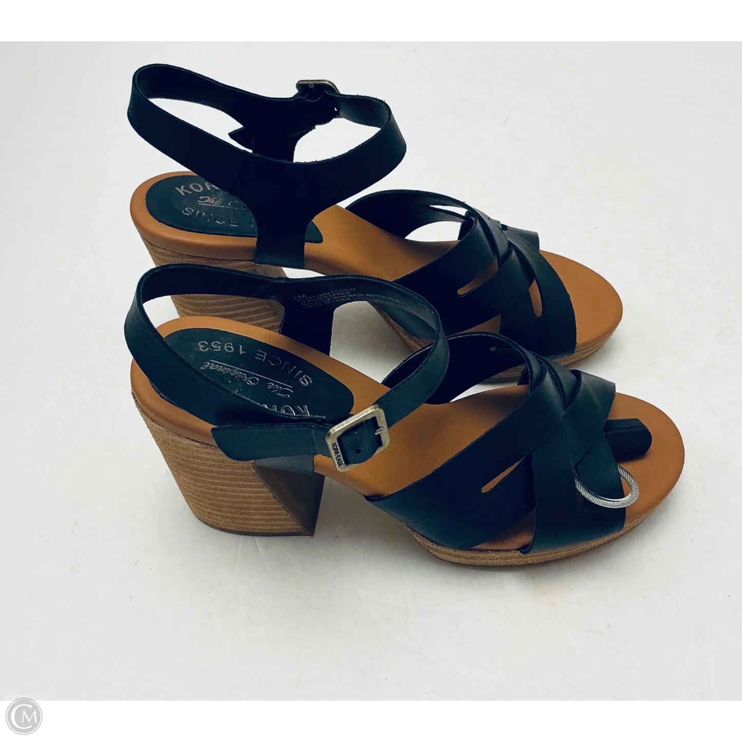 Sandals Heels Platform By Kork Ease In Black, Size: 6