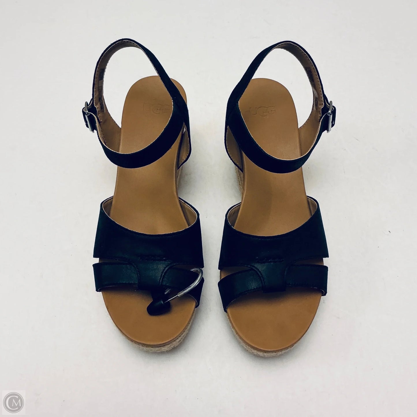 Sandals Designer By Ugg In Black, Size: 9.5