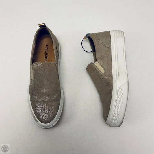 Shoes Sneakers By J Slides In Gold, Size: 8