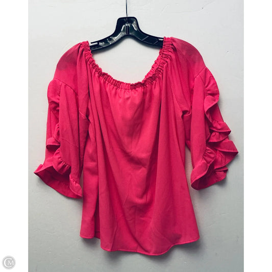Top Short Sleeve Basic By Jess Lea In Pink, Size: L