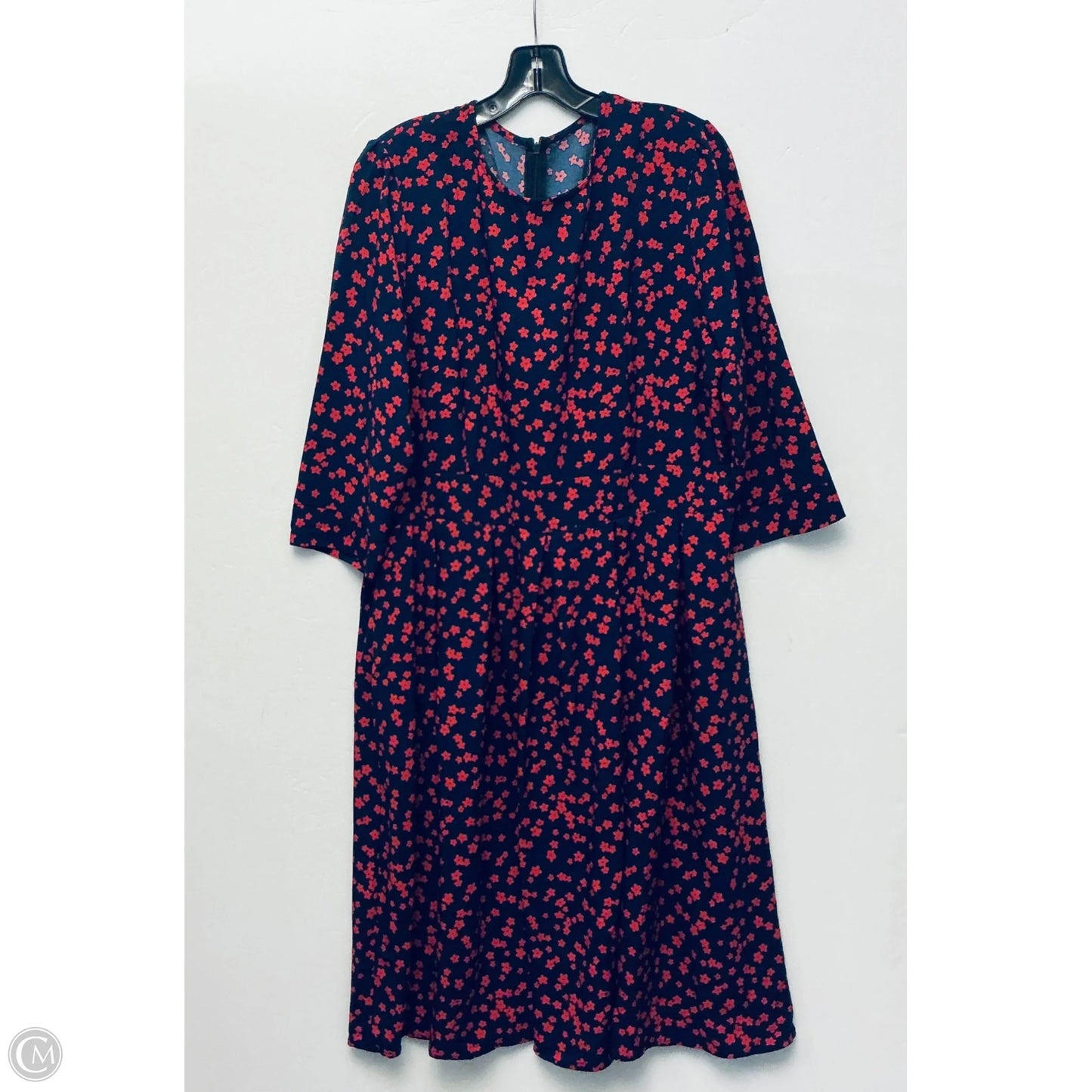 Dress Casual Midi By Cme In Navy, Size: Xxl
