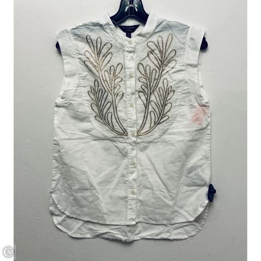 Top Sleeveless By Banana Republic In Cream, Size: Xs