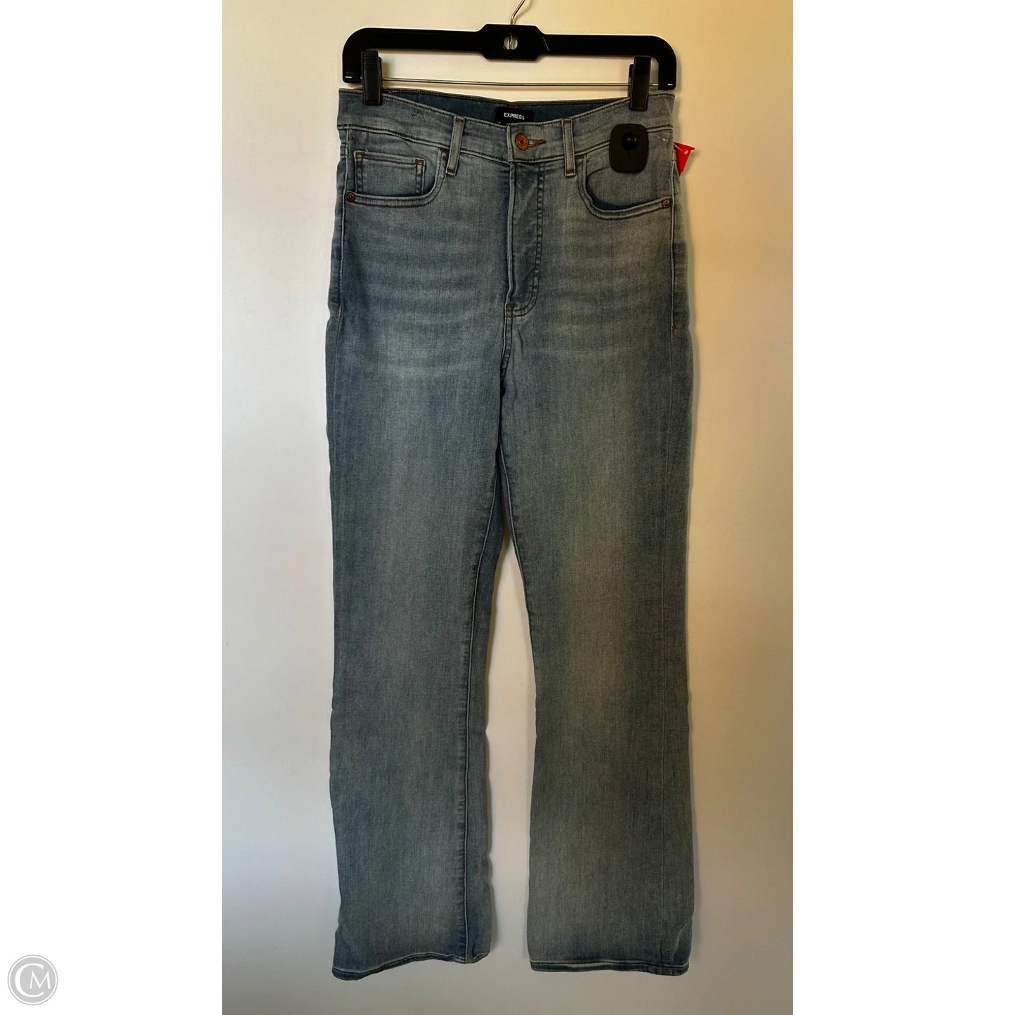 Jeans Straight By Express In Blue Denim, Size: 8