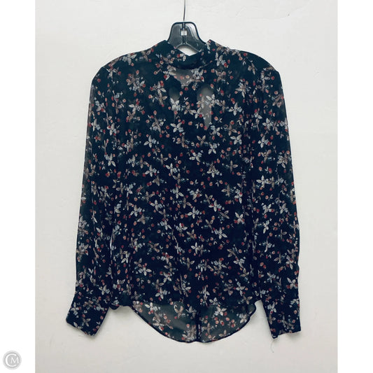 Top Long Sleeve Basic By Zara In Black, Size: M