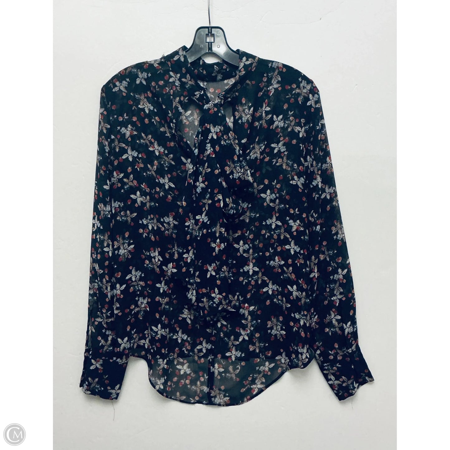 Top Long Sleeve Basic By Zara In Black, Size: M