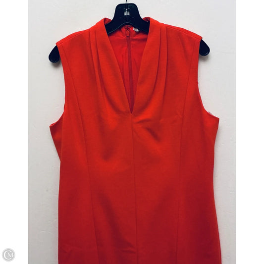 Dress Casual Midi By T Tahari In Orange, Size: 16