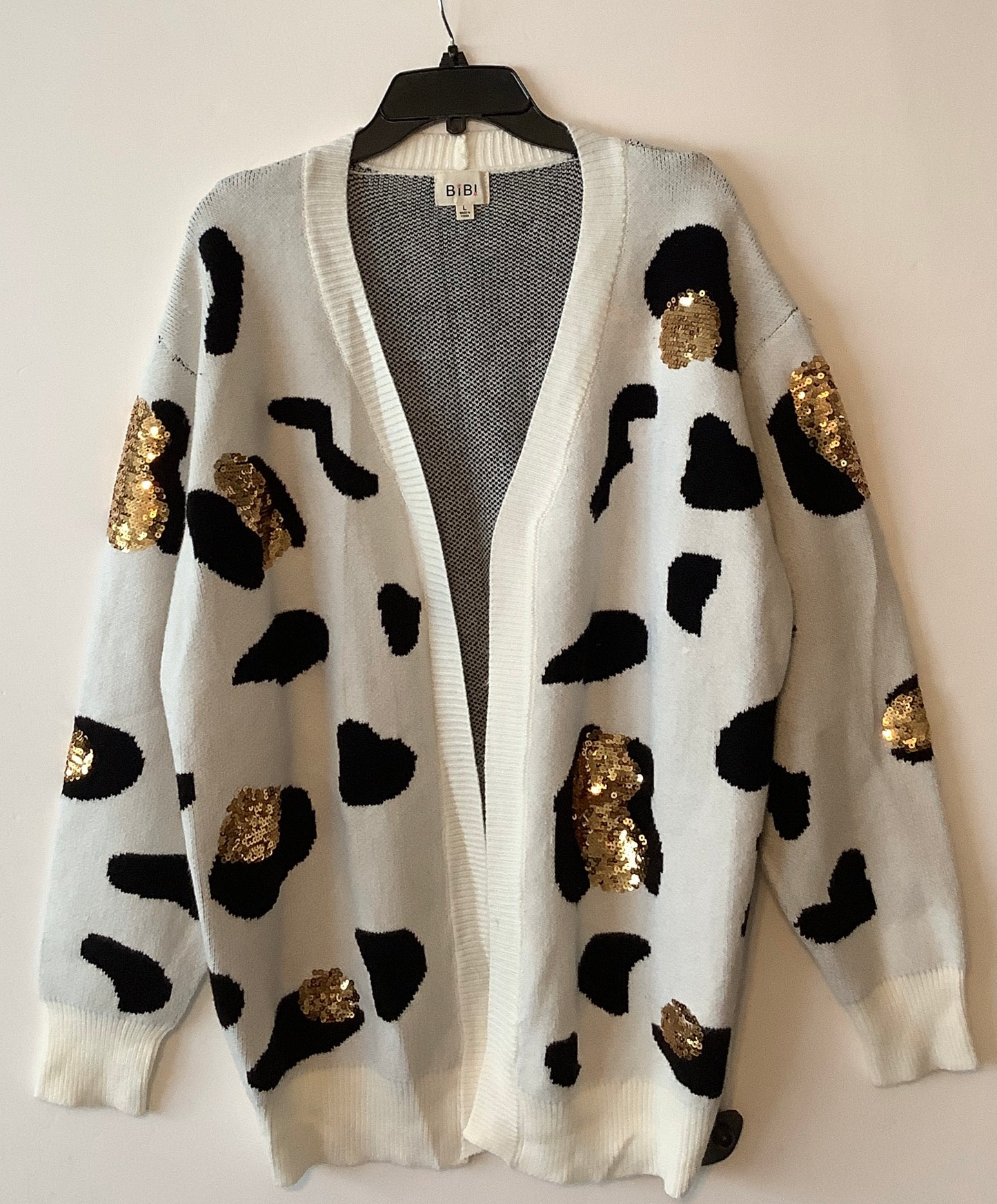 Cardigan By Bibi In Animal Print, Size: L