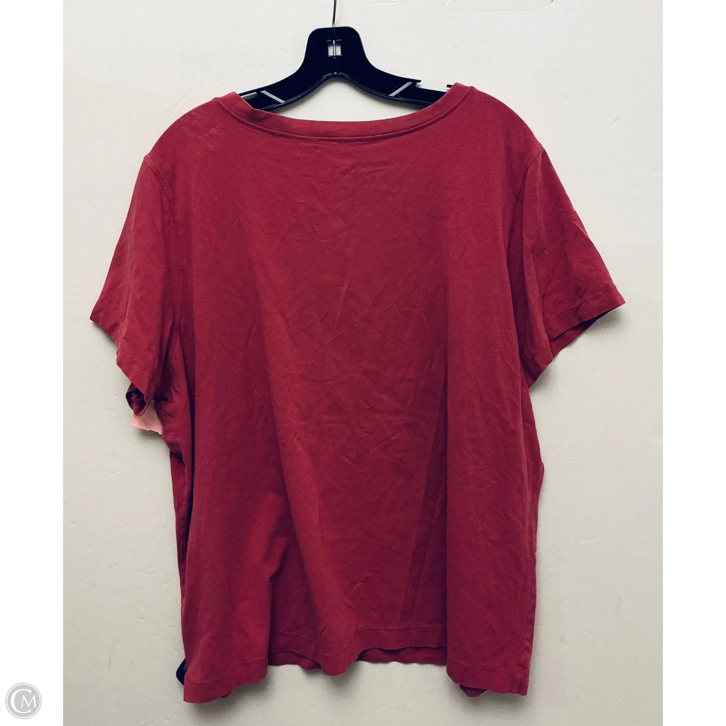 Top Short Sleeve Basic By Caslon In Pink, Size: 3x