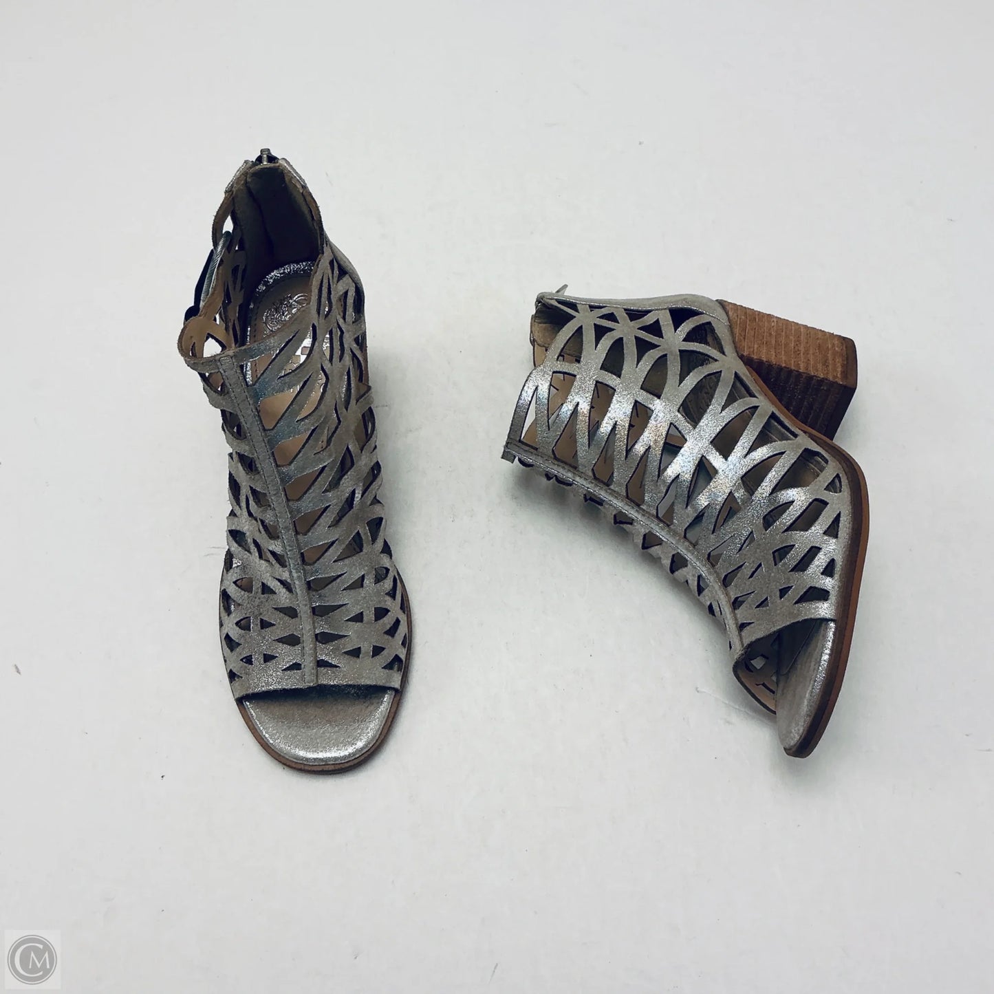 Sandals Heels Wedge By Vince Camuto In Gold, Size: 6
