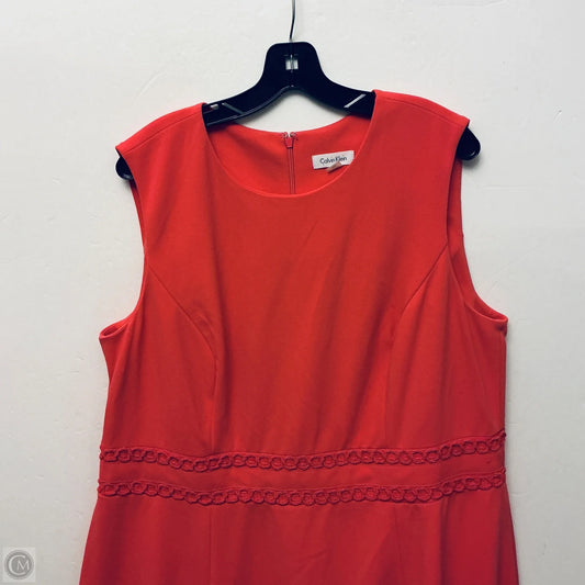 Dress Casual Short By Calvin Klein In Pink, Size: xxl
