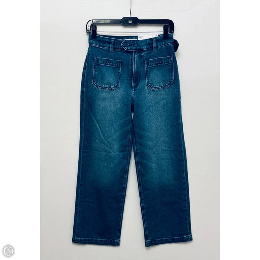 Jeans Straight By Loft In Blue Denim, Size: 0