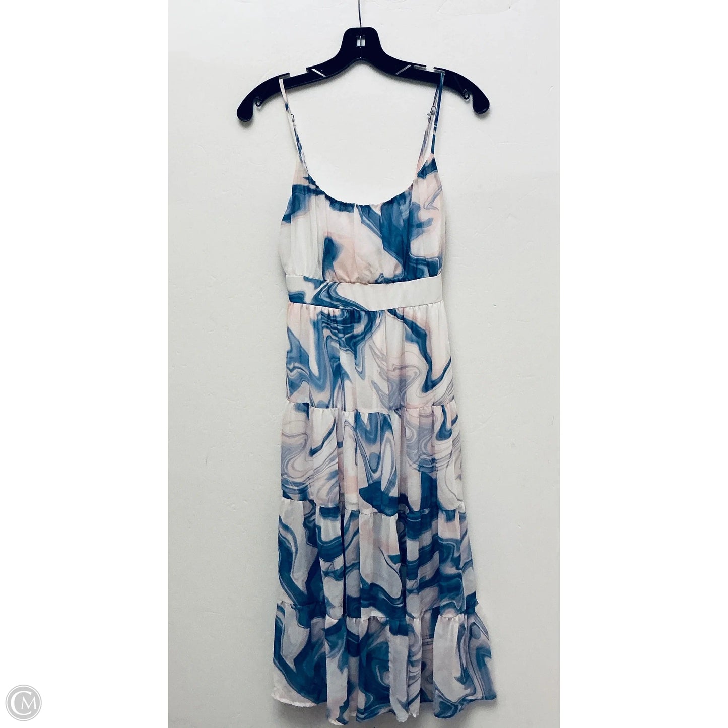 Dress Casual Midi By Cme In Blue & Pink, Size: S
