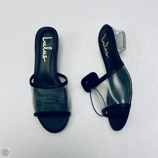 Shoes Heels Kitten By Lulus In Black, Size: 6.5