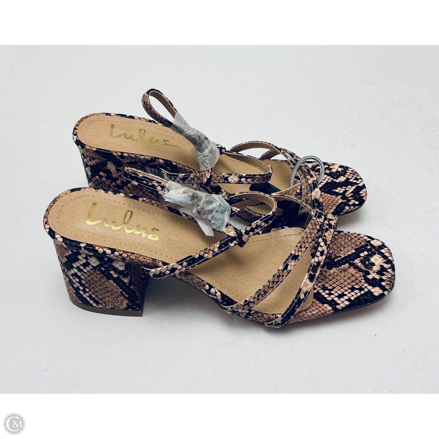 Sandals Heels Platform By Lulus In Animal Print, Size: 8