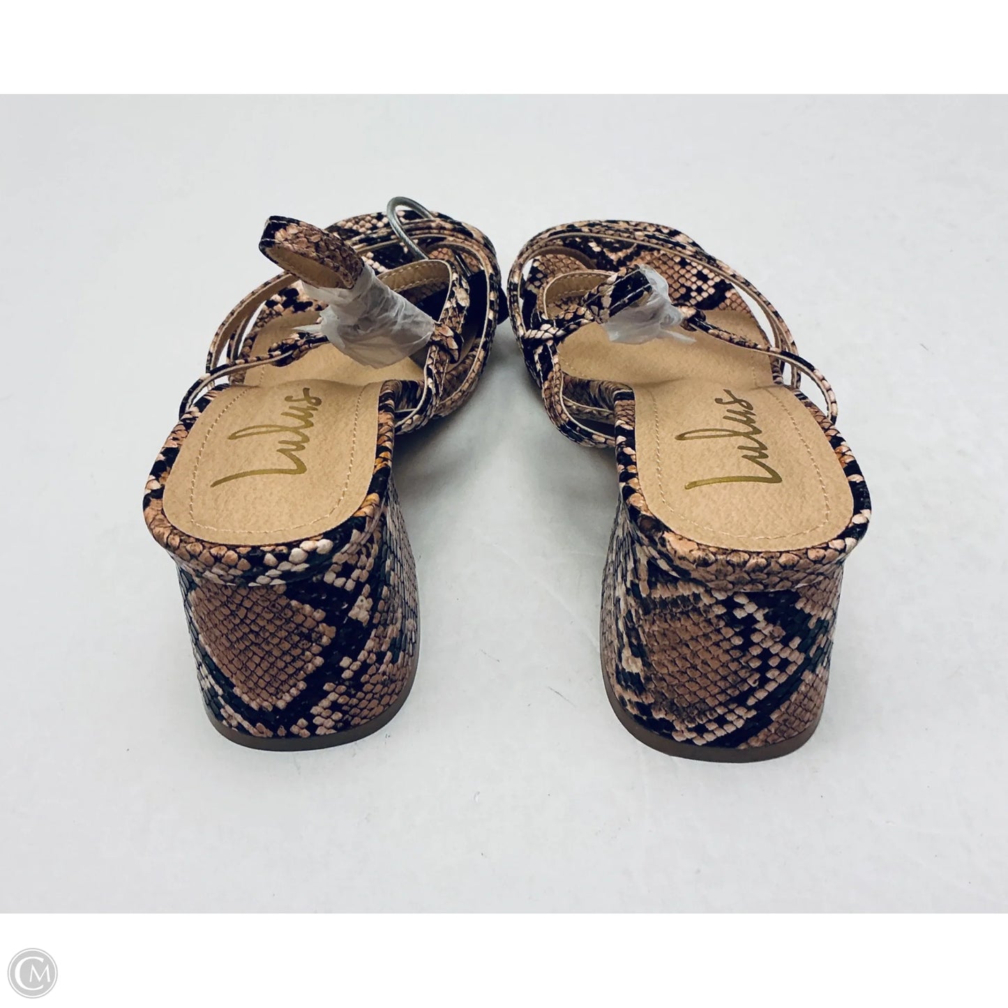 Sandals Heels Platform By Lulus In Animal Print, Size: 8