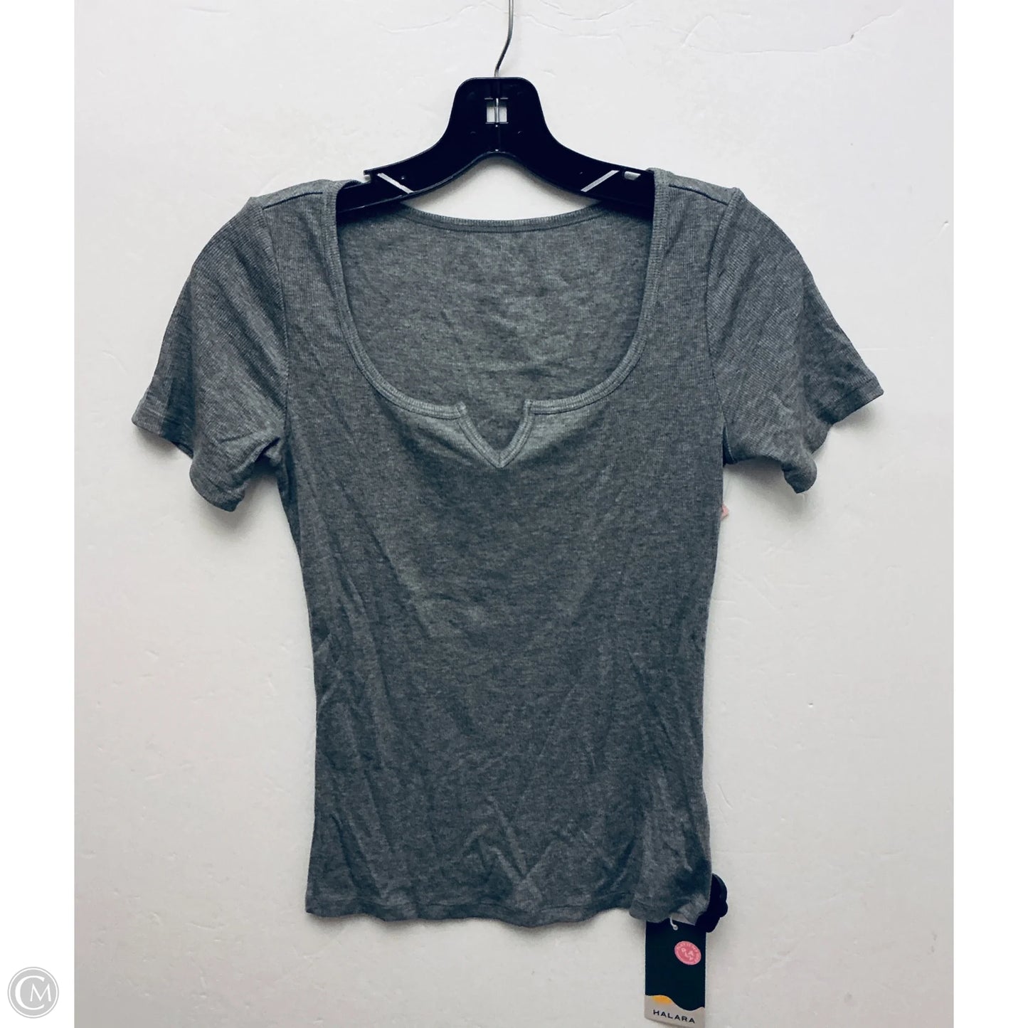 Athletic Top Short Sleeve By Halara In Grey, Size: Xs