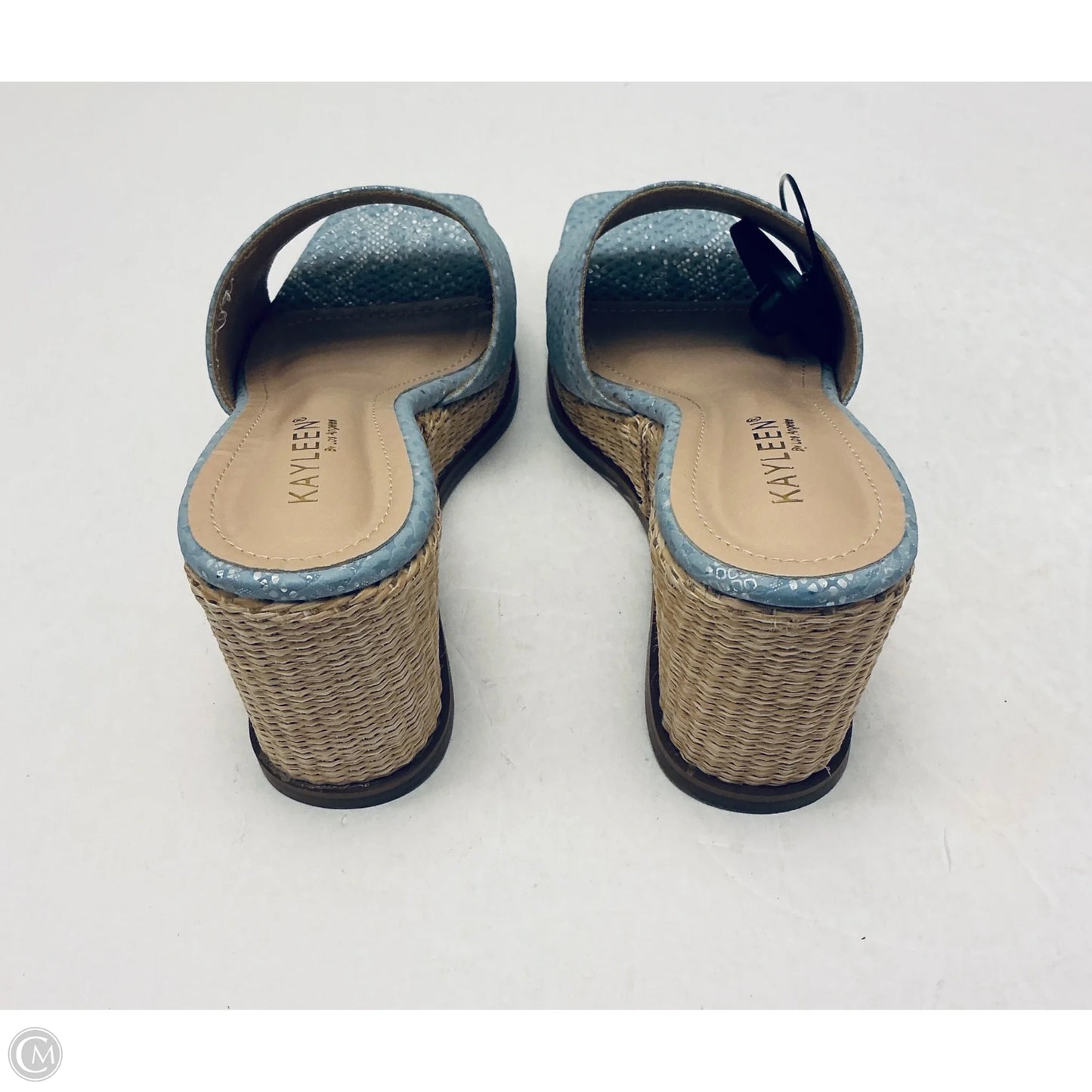 Sandals Heels Wedge By Cmc In Blue, Size: 10