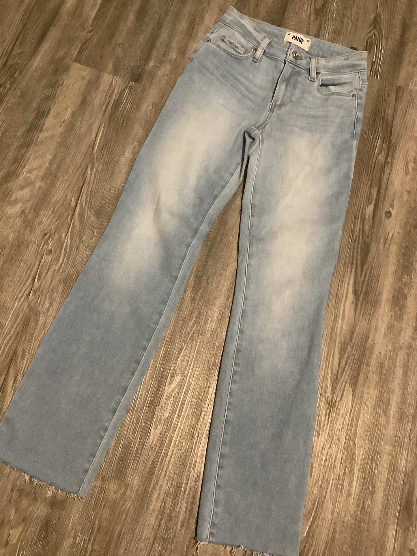 Jeans Straight By Paige In Blue Denim, Size: 2