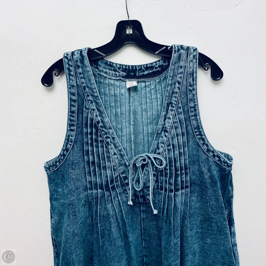 Romper By Like Love In Blue Denim, Size: M