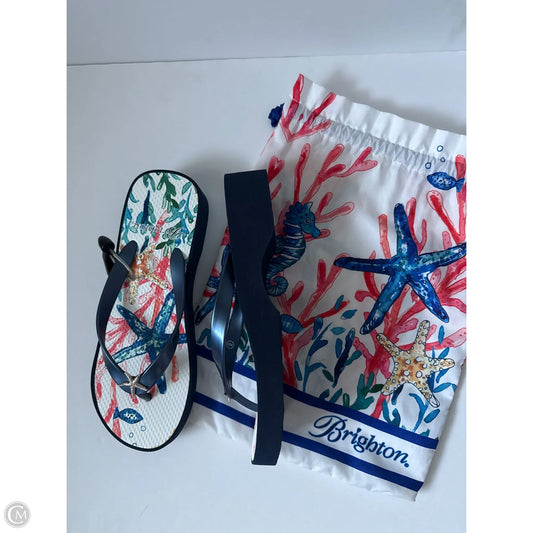 Sandals Flip Flops By Brighton In Blue, Size: 9