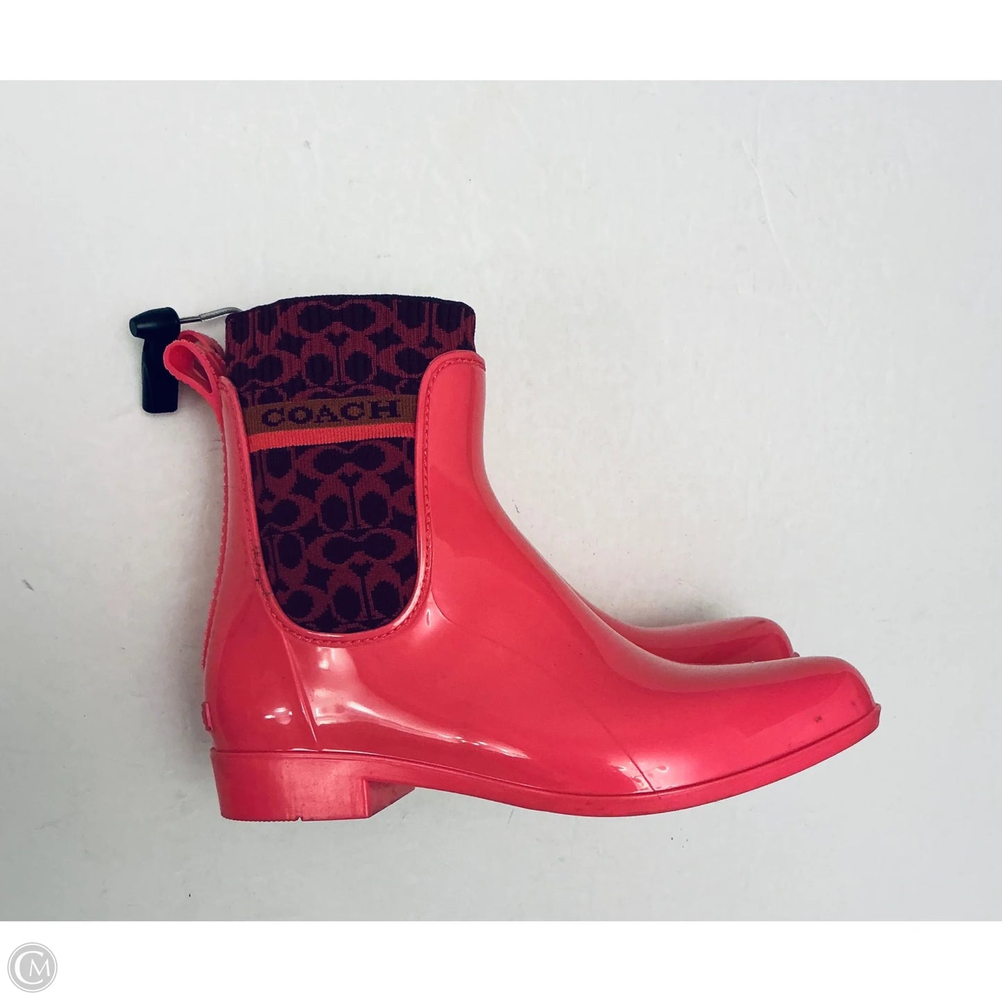 Boots Designer By Coach In Pink, Size: 7