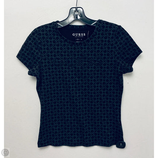 Top Short Sleeve By Guess In Black, Size: M