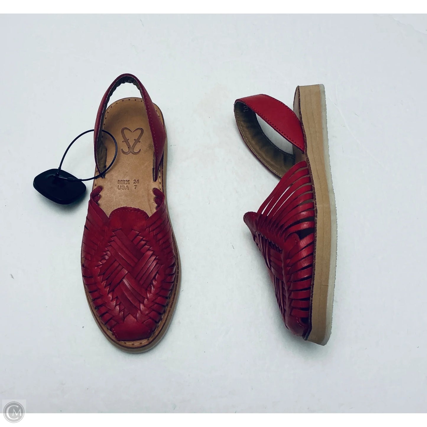 Sandals Flats By Fiesta Feet In Red, Size: 7