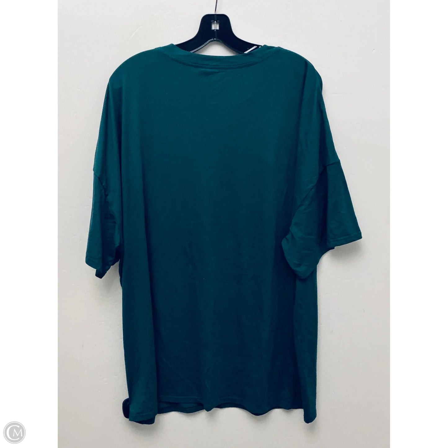 Top Short Sleeve Basic By Shein In Green, Size: 2x