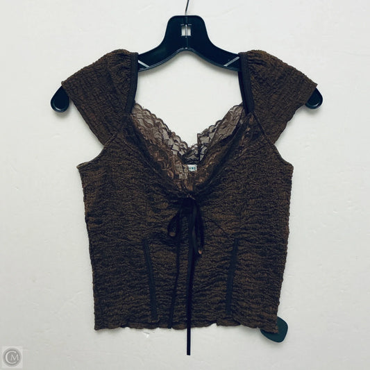 Top Sleeveless Basic By Earthbound In Brown, Size: S