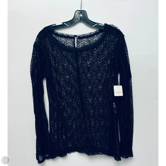 Top Long Sleeve By Free People In Black, Size: L