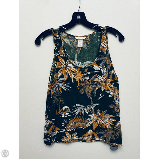 Top Sleeveless Basic By H&m In Green, Size: M