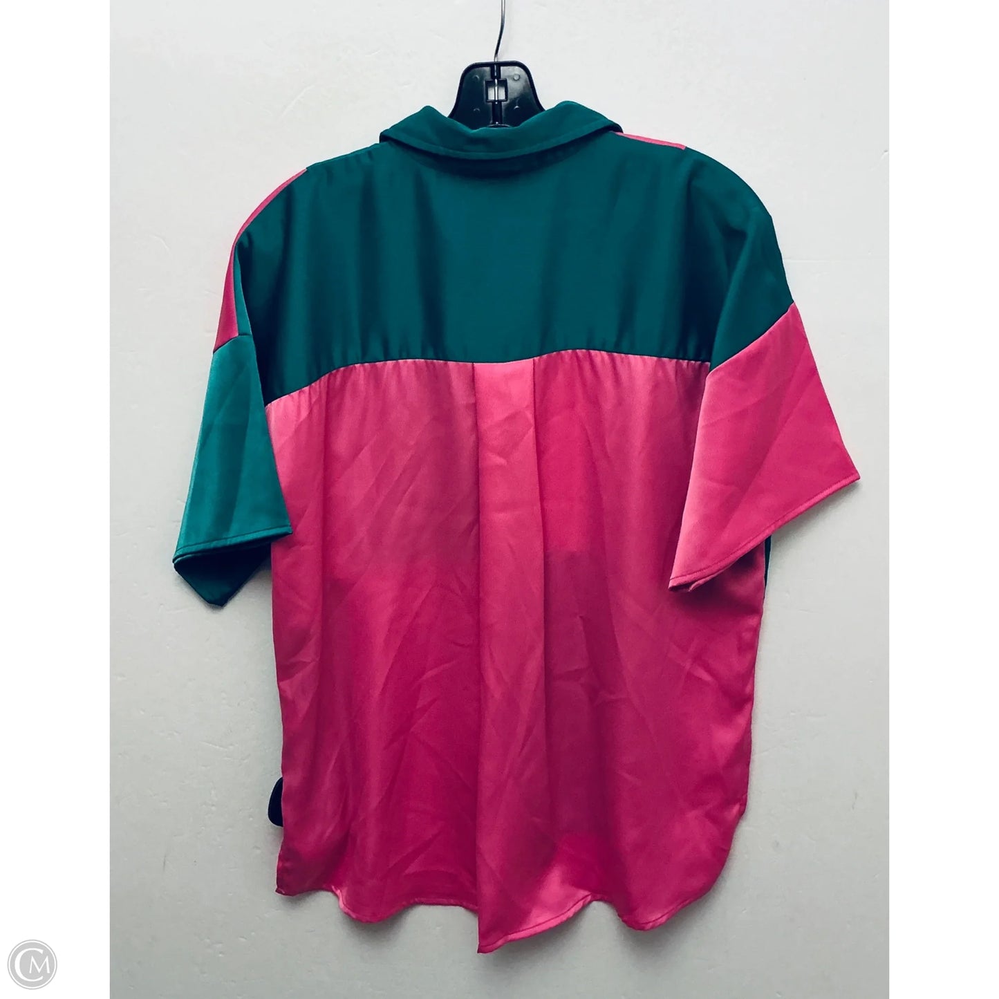Top Short Sleeve Basic By Entro In Green & Pink, Size: S