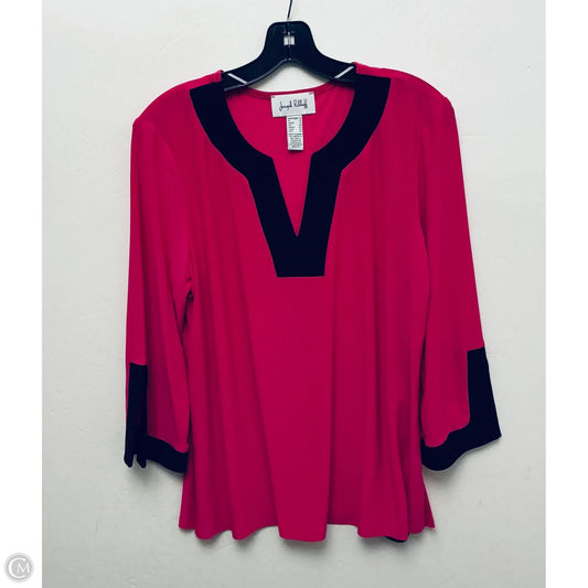 Top Long Sleeve Basic By Joseph Ribkoff In Pink, Size: M