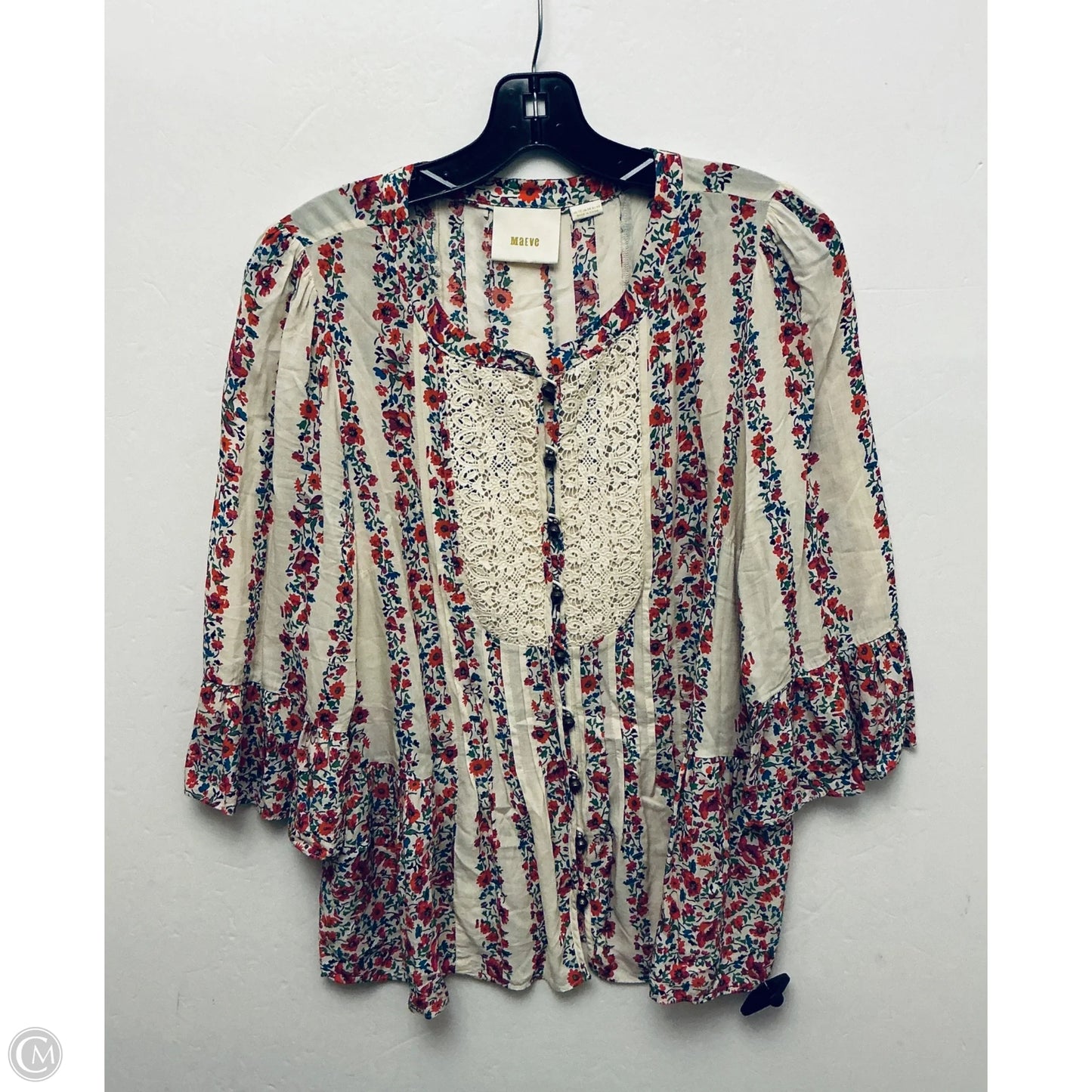 Top Long Sleeve Basic By Maeve In Cream, Size: M