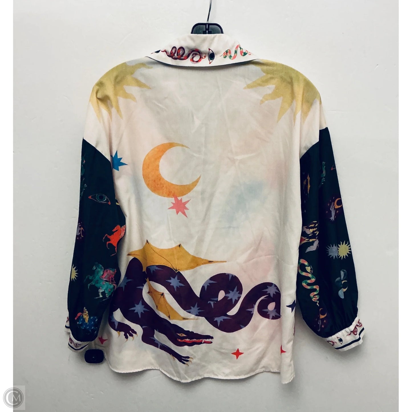 Top Long Sleeve Basic By Commense In Cream, Size: S