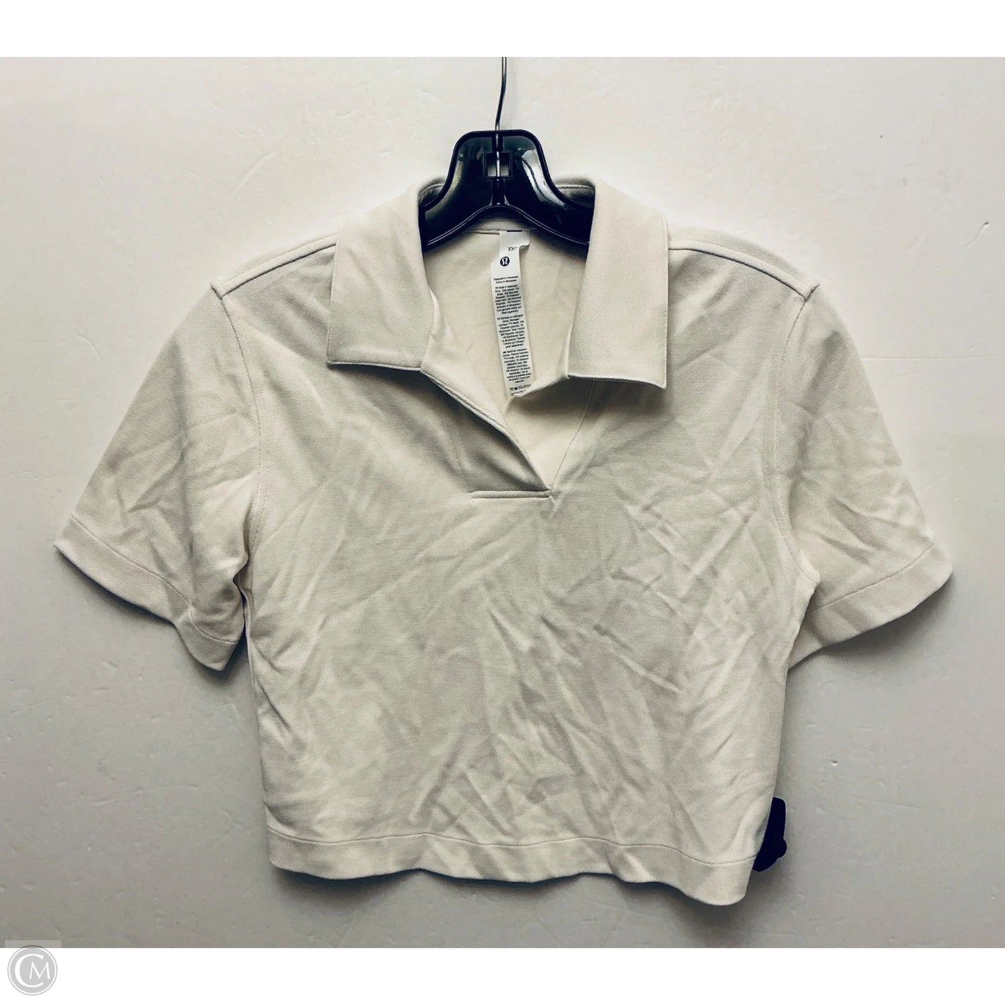 Top Short Sleeve By Lululemon In Cream, Size: Xxs