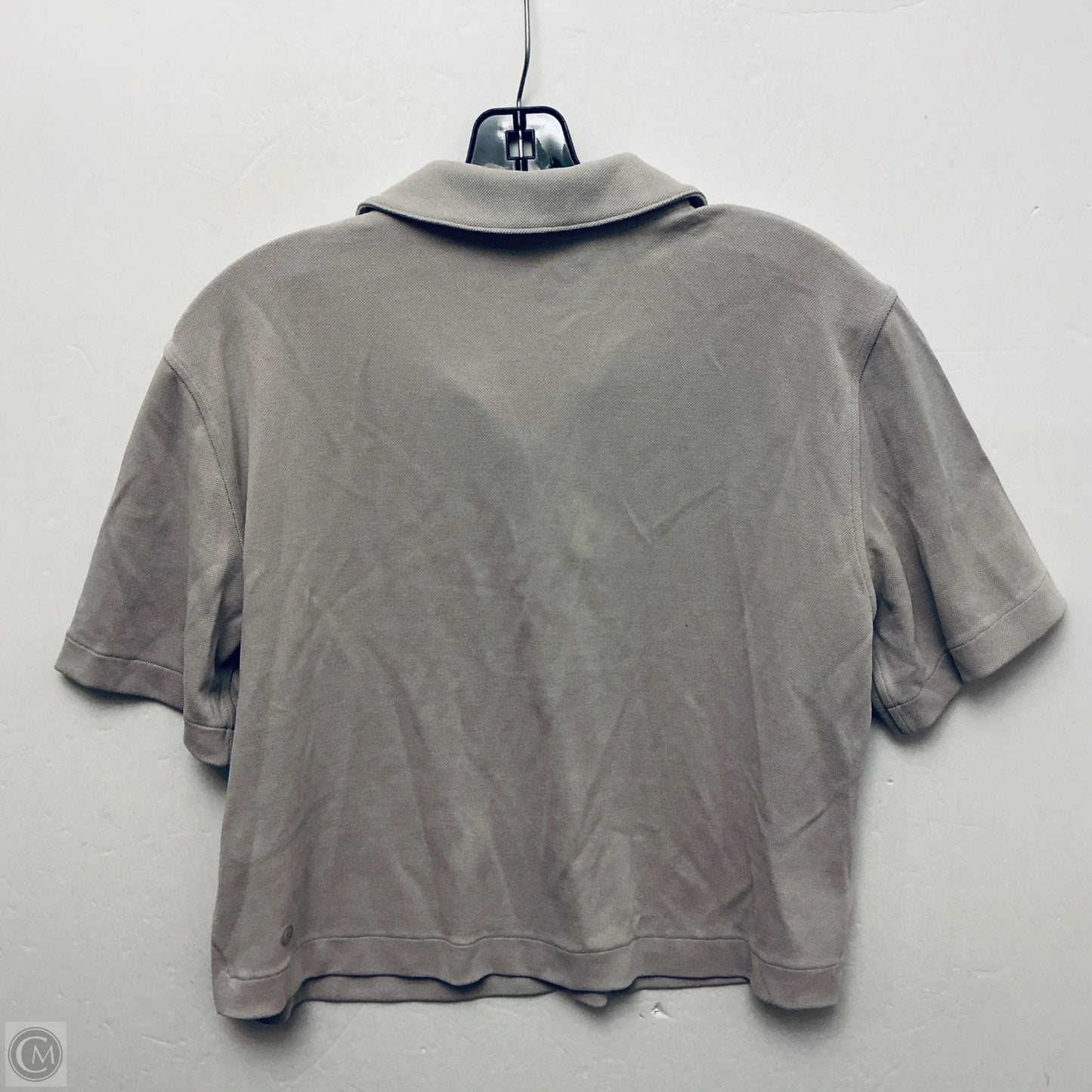 Athletic Top Short Sleeve By Lululemon In Tan, Size: M