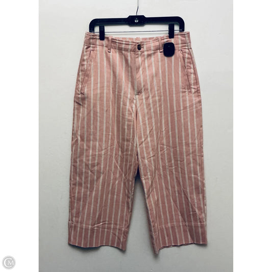 Jeans Wide Leg By Banana Republic In Pink Denim, Size: 8