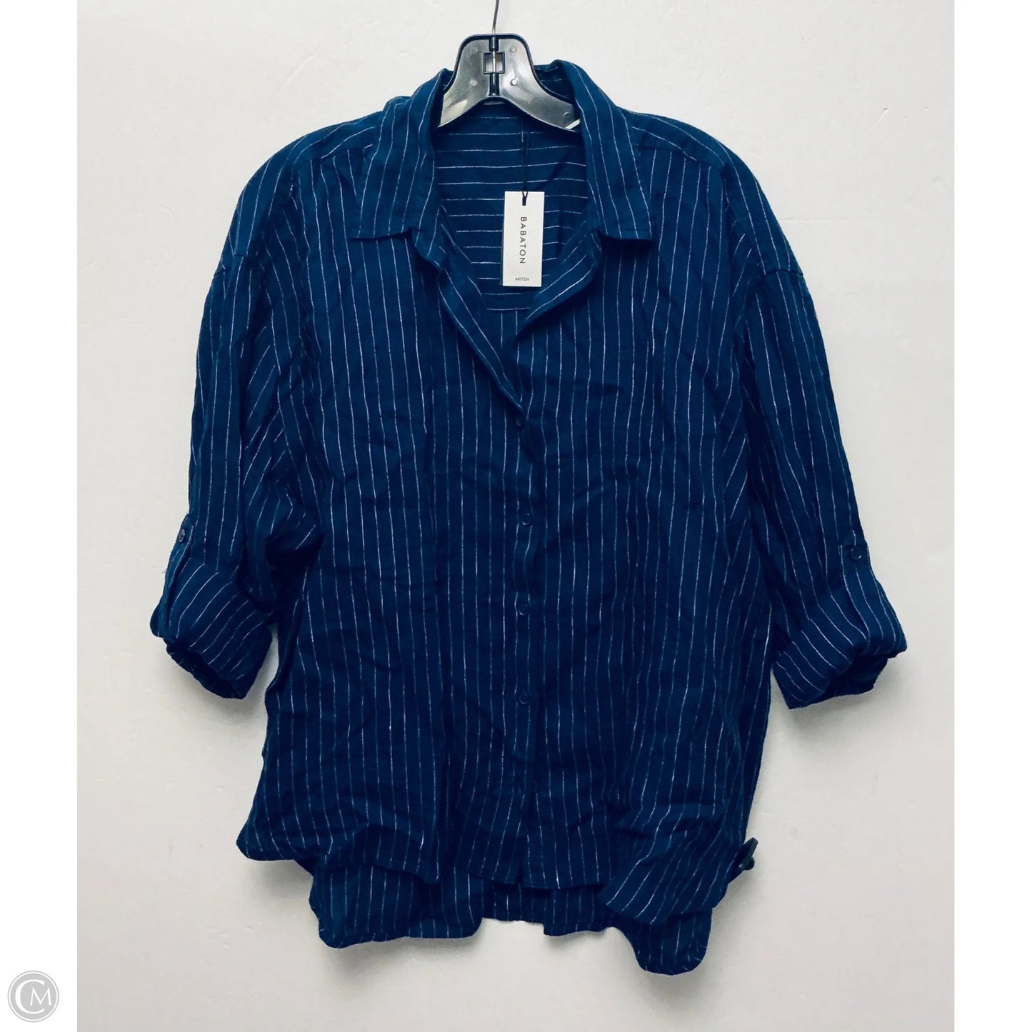 Top Long Sleeve By Babaton In Navy, Size: S